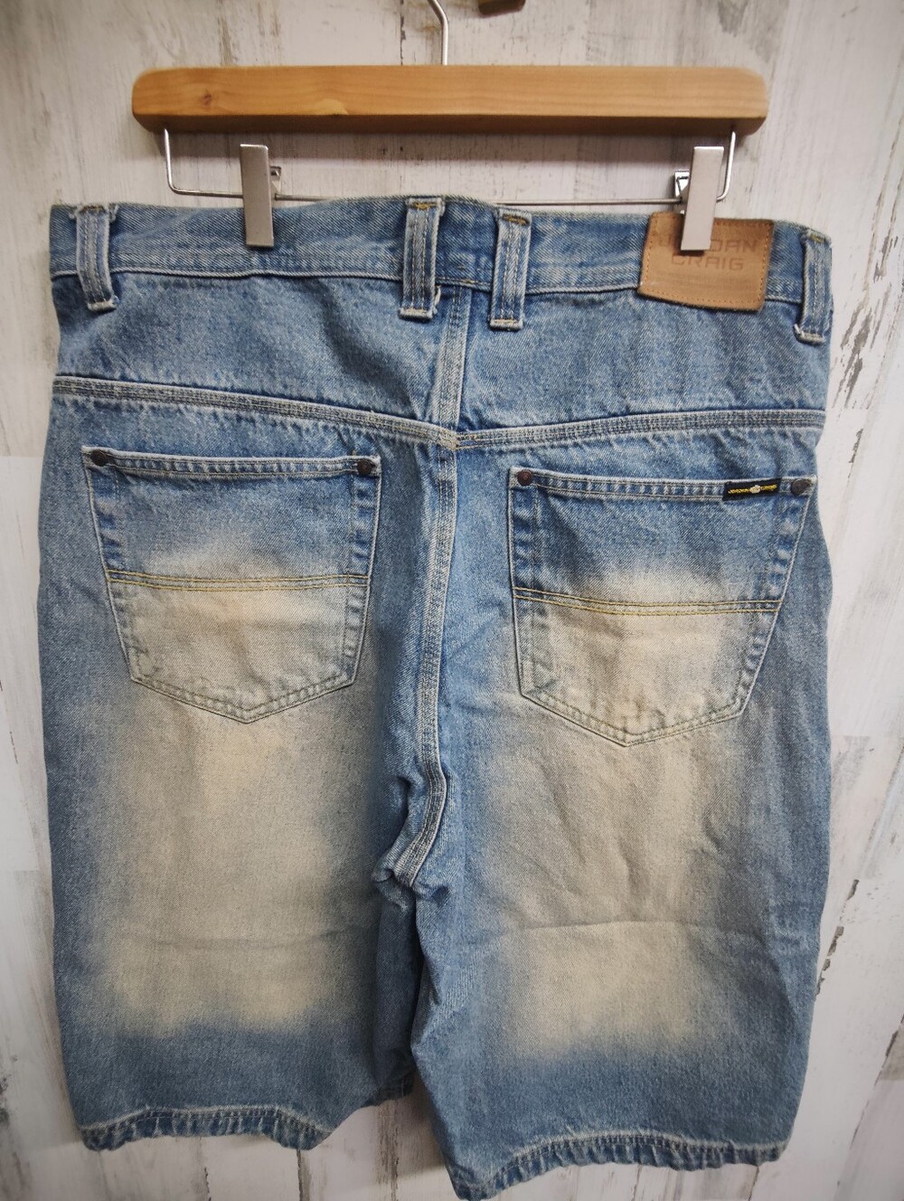 Jordan Craig Y2K Sand Washed Denim Baggy Shorts Men's Size 36